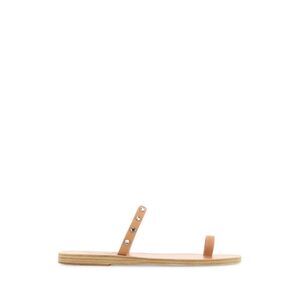 Ancient Greek Women Skin Pink Leather Audrey Thong Slippers